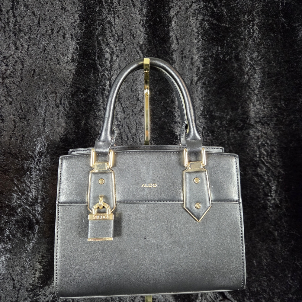 ALDO Black Structured Top-Handle Satchel